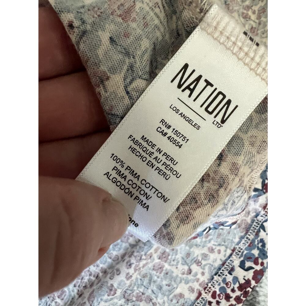NATION LTD 2023 Martine Casual Peasant Cherry Blossom Maxi Dress - Picture 12 of 16